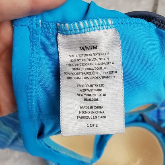 Free Country Swimsuit Top Slate Blue Size Medium - Picture 7 of 9